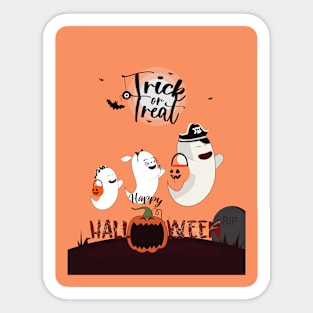 Trick or Treat: Halloween Ghost Party Sticker